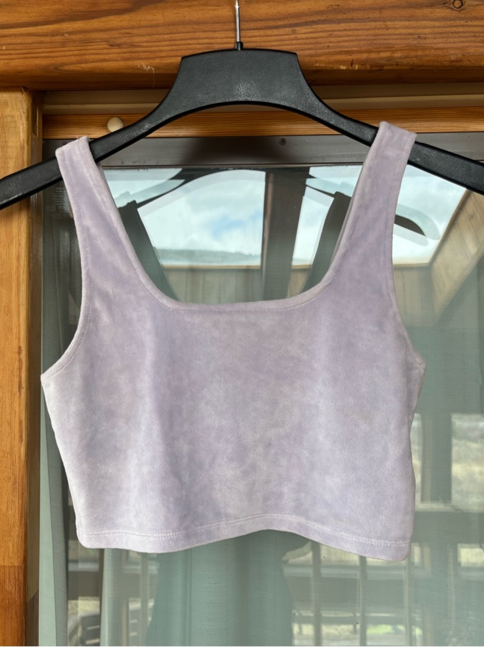 Lilac Velvet Crop Tank